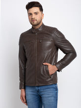 Load image into Gallery viewer, Teakwood Leathers  Men&#39;s 100% Genuine Brown Leather Jacket

