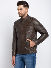 Load image into Gallery viewer, Teakwood Leathers  Men&#39;s 100% Genuine Brown Leather Jacket
