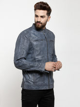 Load image into Gallery viewer, Teakwood Leathers Blue Men&#39;s 100% Genuine Leather Jacket
