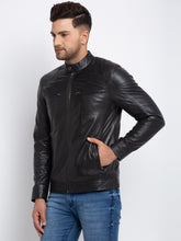 Load image into Gallery viewer, Teakwood Leathers  Men&#39;s 100% Genuine Black Leather Jacket
