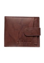 Load image into Gallery viewer, Teakwood Men Genuine Leather Antique Brown Bi Fold Clip Wallet
