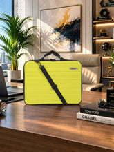 Load image into Gallery viewer, Teakwood Hard Shell Business Carryall with 16-Inch Laptop Compartment, Laptop Sleeve, Organizer Pockets, Trolley Sleeve, Comfortable Handles &amp; Adjustable Detachable Shoulder Strap

