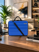 Load image into Gallery viewer, Teakwood Hard Shell Business Carryall with 16-Inch Laptop Compartment, Laptop Sleeve, Organizer Pockets, Trolley Sleeve, Comfortable Handles &amp; Adjustable Detachable Shoulder Strap
