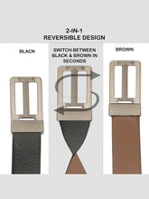 Load image into Gallery viewer, Men's Genuine Leather Reversible Belt
