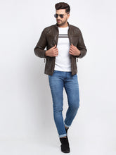 Load image into Gallery viewer, Teakwood Leathers  Men&#39;s 100% Genuine Brown Leather Jacket

