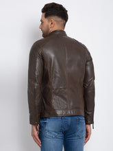 Load image into Gallery viewer, Teakwood Leathers  Men&#39;s 100% Genuine Brown Leather Jacket
