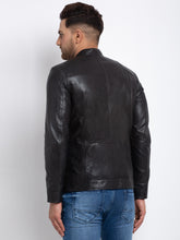 Load image into Gallery viewer, Teakwood Leathers  Men&#39;s 100% Genuine Black Leather Jacket
