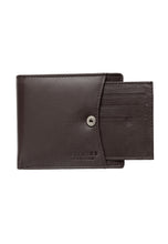 Load image into Gallery viewer, Teakwood Men Genuine Leather Chocolate Brown Bi Fold Clip Wallet
