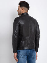 Load image into Gallery viewer, Teakwood Leathers  Men&#39;s 100% Genuine Black Leather Jacket
