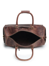 Load image into Gallery viewer, Teakwood Genuine Leather Duffel bag
