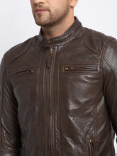 Load image into Gallery viewer, Teakwood Leathers  Men&#39;s 100% Genuine Brown Leather Jacket
