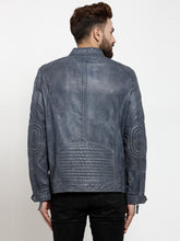 Load image into Gallery viewer, Teakwood Leathers Blue Men&#39;s 100% Genuine Leather Jacket
