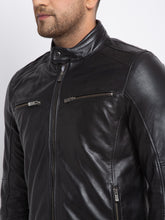 Load image into Gallery viewer, Teakwood Leathers  Men&#39;s 100% Genuine Black Leather Jacket
