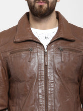 Load image into Gallery viewer, Teakwood Genuine Leathers Men&#39;s Jacket (Brown)
