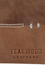 Load image into Gallery viewer, Teakwood Genuine Leather Tan Colour Tri Fold Wallet
