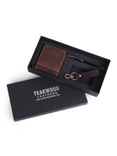 Load image into Gallery viewer, Teakwood Genuine Leather Accessory Gift Set
