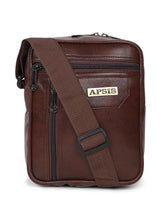 Load image into Gallery viewer, Teakwood Leathers Unisex Brown Leather Messenger Bag
