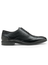 Load image into Gallery viewer, Teakwood Leather Men's Black Oxford/Brogue Shoes
