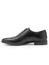 Load image into Gallery viewer, Teakwood Leather Men's Black Oxford/Brogue Shoes

