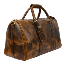 Load image into Gallery viewer, Teakwood Genuine Leather Duffel bag
