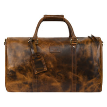 Load image into Gallery viewer, Teakwood Genuine Leather Duffel bag
