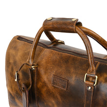 Load image into Gallery viewer, Teakwood Genuine Leather Duffel bag
