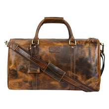 Load image into Gallery viewer, Teakwood Genuine Leather Duffel bag
