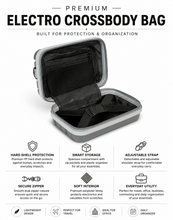 Load image into Gallery viewer, Teakwood Unisex Hard Shell Travel Organizer Crossbody Bag with Adjustable Shoulder Strap, Zipper Closure &amp; Dual Inner Pockets for Electronics and Accessories
