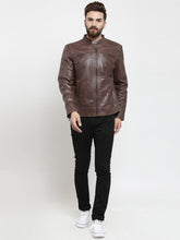 Load image into Gallery viewer, Teakwood Leathers Brown Men's 100% Genuine Leather Jacket
