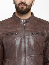 Load image into Gallery viewer, Teakwood Leathers Brown Men's 100% Genuine Leather Jacket
