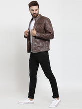 Load image into Gallery viewer, Teakwood Leathers Brown Men's 100% Genuine Leather Jacket
