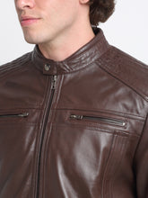 Load image into Gallery viewer, Teakwood Leathers Brown Men&#39;s 100% Genuine Leather Jacket
