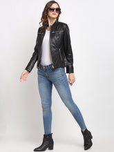 Load image into Gallery viewer, Teakwood Genuine Leathers Women`s Black Jacket
