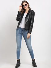 Load image into Gallery viewer, Teakwood Genuine Leathers Women`s Black Jacket
