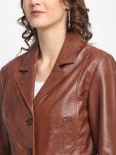 Load image into Gallery viewer, Teakwood Genuine Brown Leathers Women`s Jacket

