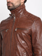 Load image into Gallery viewer, Teakwood Leathers Brown Men&#39;s 100% Genuine Leather Jacket
