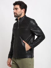 Load image into Gallery viewer, Teakwood Leathers Black Men&#39;s 100% Genuine Leather Jacket
