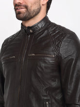Load image into Gallery viewer, Teakwood Leathers Dark Brown Men&#39;s 100% Genuine Leather Jacket
