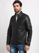 Load image into Gallery viewer, Teakwood Genuine Leathers Black Men&#39;s Jacket
