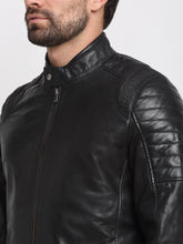 Load image into Gallery viewer, Teakwood Genuine Leathers Black Men&#39;s Jacket
