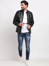 Load image into Gallery viewer, Teakwood Genuine Leathers Black Men&#39;s Jacket
