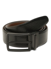Load image into Gallery viewer, Teakwood Men's Premium Genuine Leather 2-in-1 Reversible Belt | Black &amp; Brown Pebble Grain Leather Finish | Matte Black Vector Pin Buckle | Adjustable 35 mm Dress Belt for Formal, Casual, Office &amp; Business Wear
