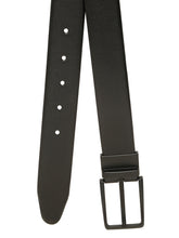 Load image into Gallery viewer, Teakwood Men's Premium Genuine Leather 2-in-1 Reversible Belt | Black &amp; Brown Crosshatch Textured Finish | Matte Black Linear Edge Pin Buckle | Adjustable 35 mm Dress Belt for Formal, Casual, Office &amp; Business Wear

