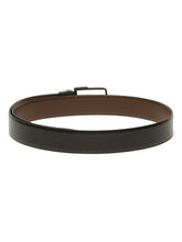 Load image into Gallery viewer, Teakwood Men's Premium Genuine Leather 2-in-1 Reversible Belt | Black &amp; Brown Natural Grain Leather Finish /Matte black  Classic Angular Pin Buckle | Adjustable 35 mm Dress Belt for Formal, Casual, Office &amp; Business Wear
