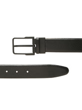 Load image into Gallery viewer, Teakwood Men's Premium Genuine Leather 2-in-1 Reversible Belt | Black &amp; Brown Natural Grain Leather Finish /Matte black  Classic Angular Pin Buckle | Adjustable 35 mm Dress Belt for Formal, Casual, Office &amp; Business Wear
