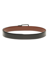 Load image into Gallery viewer, Teakwood Men's Premium Genuine Leather 2-in-1 Reversible Belt | Black &amp; Brown Fine Leather Finish | Matte Black Vector Pin Buckle | Adjustable 35 mm Dress Belt for Formal, Casual, Office &amp; Business Wear

