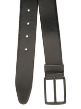 Load image into Gallery viewer, Teakwood Men's Premium Genuine Leather 2-in-1 Reversible Belt | Black &amp; Brown Fine Leather Finish | Matte Black Vector Pin Buckle | Adjustable 35 mm Dress Belt for Formal, Casual, Office &amp; Business Wear
