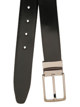 Load image into Gallery viewer, Teakwood Men's Premium Genuine Leather 2-in-1 Reversible Belt | Black &amp; Brown Fine Leather Finish |Nickle Black Vector Pin Buckle | Adjustable 35 mm Dress Belt for Formal, Casual, Office &amp; Business Wear
