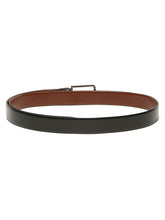 Load image into Gallery viewer, Teakwood Men's Premium Genuine Leather 2-in-1 Reversible Belt | Black &amp; Brown Natural Grain Leather Finish | Nickel Black  Slim Frame Pin Buckle | Adjustable 35 mm Dress Belt for Formal, Casual, Office &amp; Business Wear
