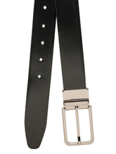 Load image into Gallery viewer, Teakwood Men's Premium Genuine Leather 2-in-1 Reversible Belt | Black &amp; Brown Natural Grain Leather Finish | Nickel Black  Slim Frame Pin Buckle | Adjustable 35 mm Dress Belt for Formal, Casual, Office &amp; Business Wear
